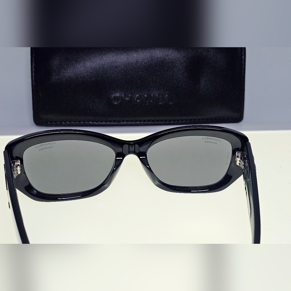 CHANEL CH5493A C.888/T8 Designer Sunglasses | Black Frame | Black & Grey Lenses - Picture 12 of 12